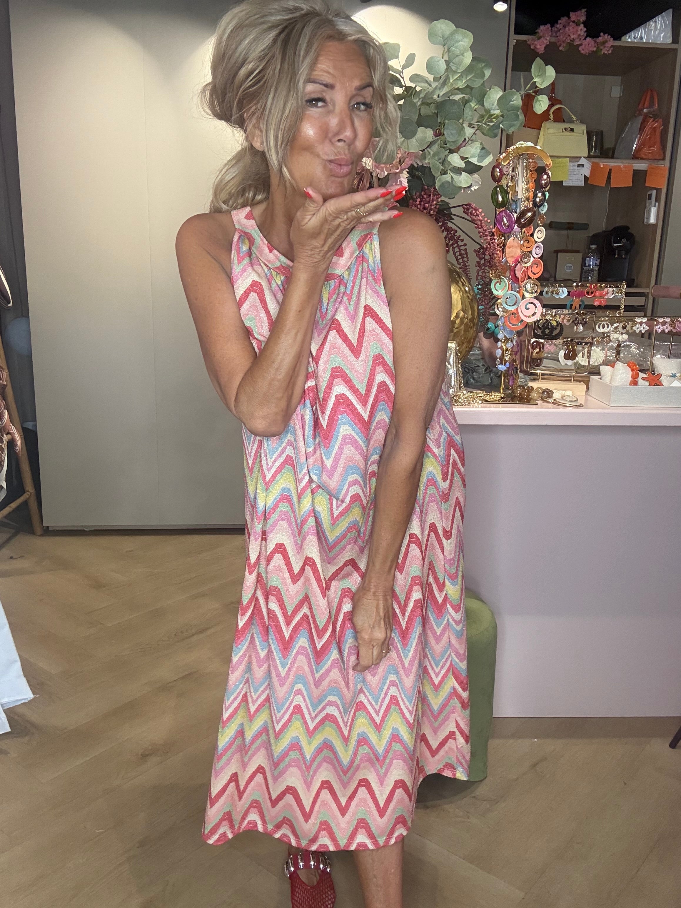 Jurk viscose Multicolor